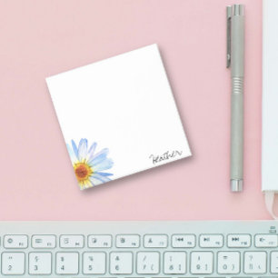Notas Post-it® Margarita Blanca Amarilla Moderna Personalizada P