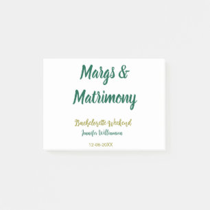 Notas Post-it® Margs y matrimonio agregar nombre fecha despedida