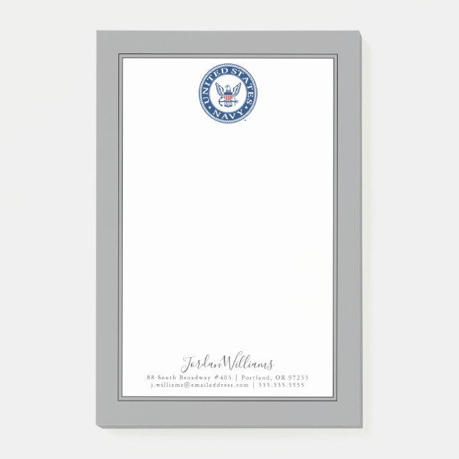 Notas Post-it® Marina de Estados Unidos | Alteración naval Emblem (Anverso)