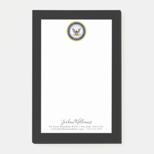 Notas Post-it® Marina de Estados Unidos Emblema naval