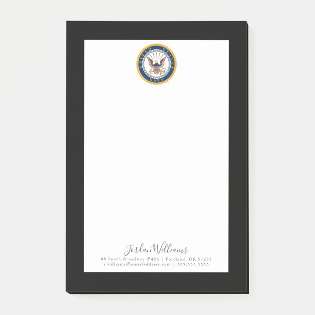Notas Post-it® Marina de Estados Unidos | Emblema naval (Anverso)