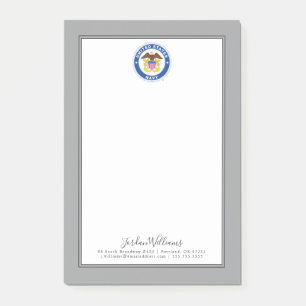 Notas Post-it® Marina de Estados Unidos Oficial Escudo