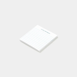 Notas Post-it® Marinazo Minimalista moderno con lino azul