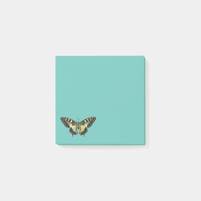 Notas Post-it® Mariposa amarilla y negra     (Anverso)