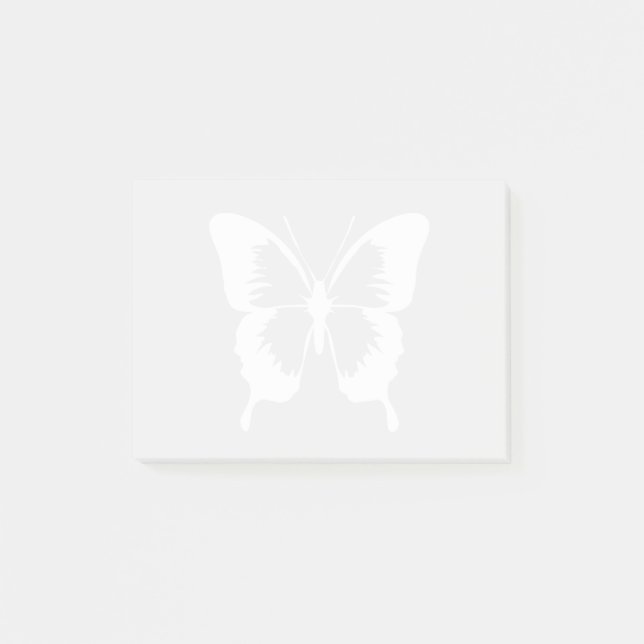 Notas Post-it® Mariposa blanca (Anverso)