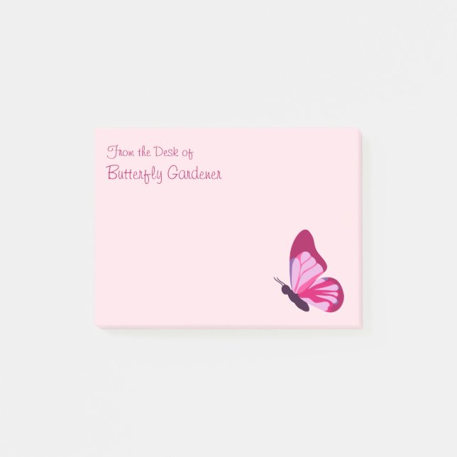 Notas Post-it® Mariposa Bonito Pink Purple (Anverso)