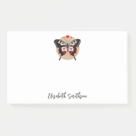 Notas Post-it® Mariposa de Grunge Cute Vintage Y Corazones Añadir