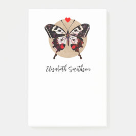 Notas Post-it® Mariposa de Grunge Cute Vintage Y Corazones Añadir