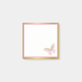 Notas Post-it® Mariposa de negocios Oro rosa 3x3