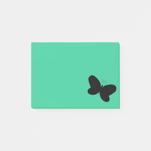 Notas Post-it® Mariposa en Green Post It Note (Anverso)