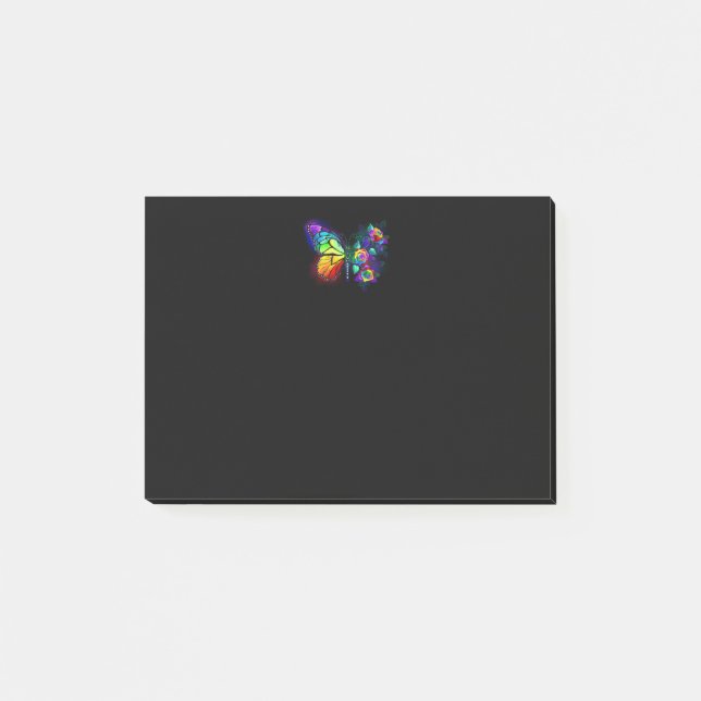Notas Post-it® Mariposa florida arcoiris (Anverso)