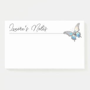 Notas Post-it® Mariposa jewel Opal y plata