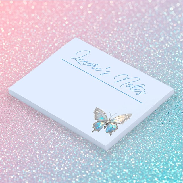 Notas Post-it® Mariposa jewel Opal y plata (Subido por el creador)