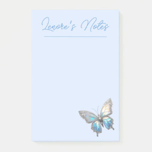 Notas Post-it® Mariposa jewel Opal y plata