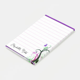 Notas Post-it® Mariposa morada personalizada