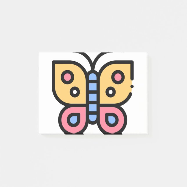 Notas Post-it® Mariposa pequeña (Anverso)