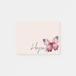 Notas Post-it® Mariposa rosa rosa Rubor Hope