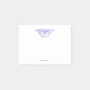 Notas Post-it® Mariposa Violeta de Acuarela