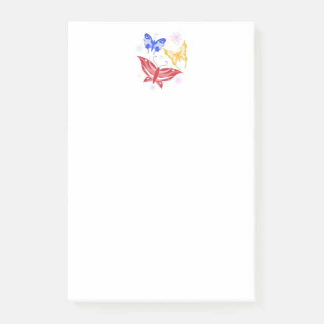 NOTAS POST-IT® MARIPOSAS COLORIDAS (Anverso)