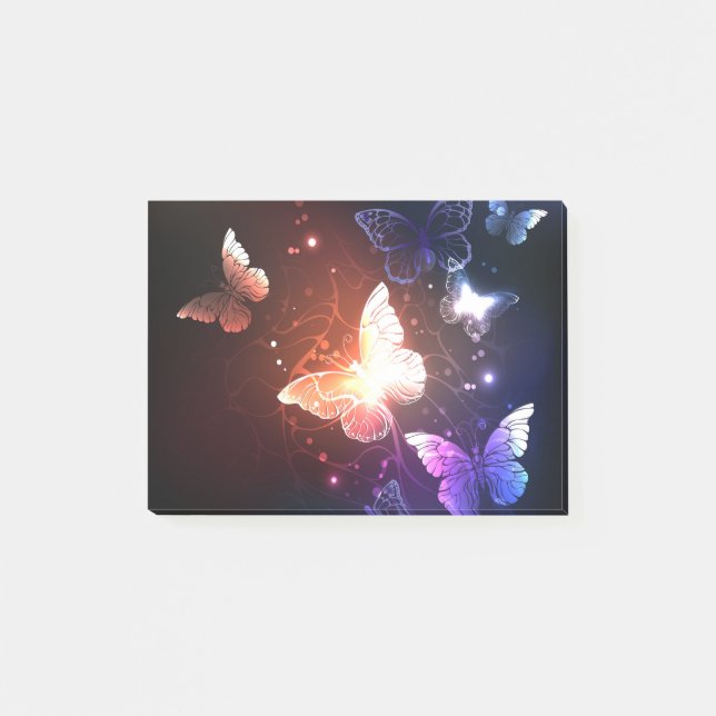 Notas Post-it® Mariposas nocturnas brillantes (Anverso)