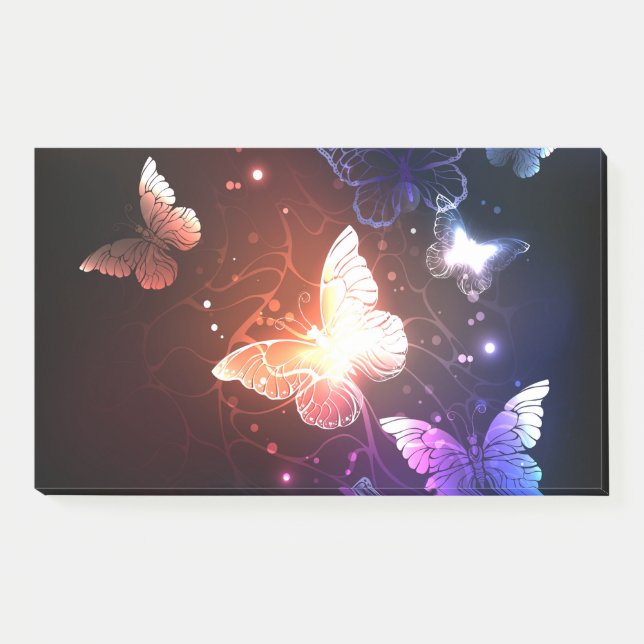 Notas Post-it® Mariposas nocturnas brillantes (Anverso)