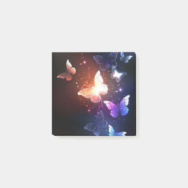 Notas Post-it® Mariposas nocturnas brillantes (Anverso)