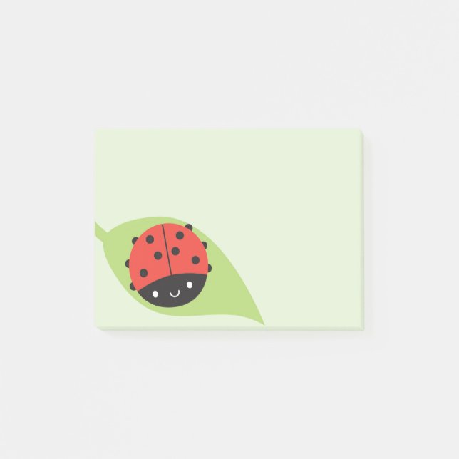 Notas Post-it® Mariquita de Kawaii (Anverso)