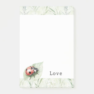 Notas Post-it® Mariquita en Amor de Hoja