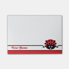 Notas Post-it® Mariquita roja personalizada
