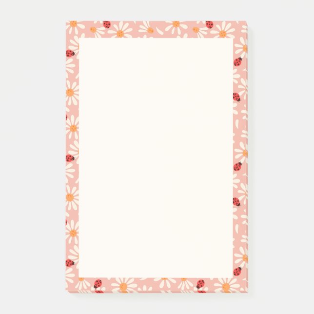 Notas Post-it® Mariquitas y margaritas (Anverso)