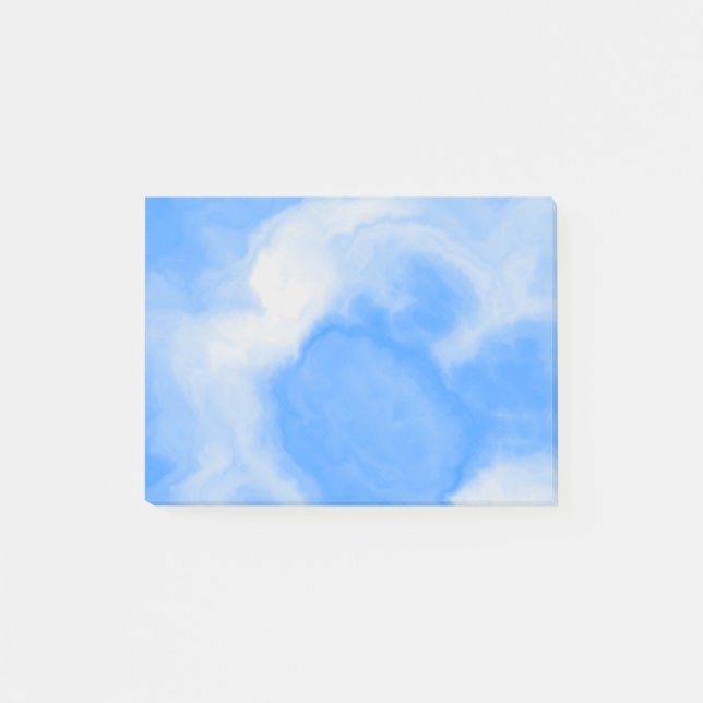 Notas Post-it® Mármol Azul y Blanco (Anverso)