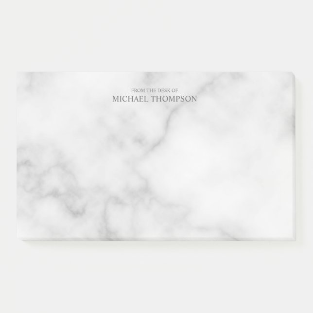 Notas Post-it® Mármol blanco profesional (Anverso)