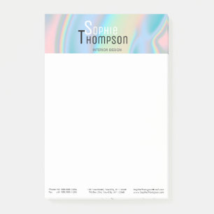 Notas Post-it® Mármol líquido holográfico moderno