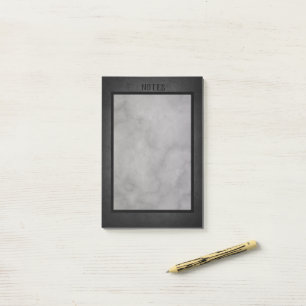 Notas Post-it® Mármol moderno simple negro