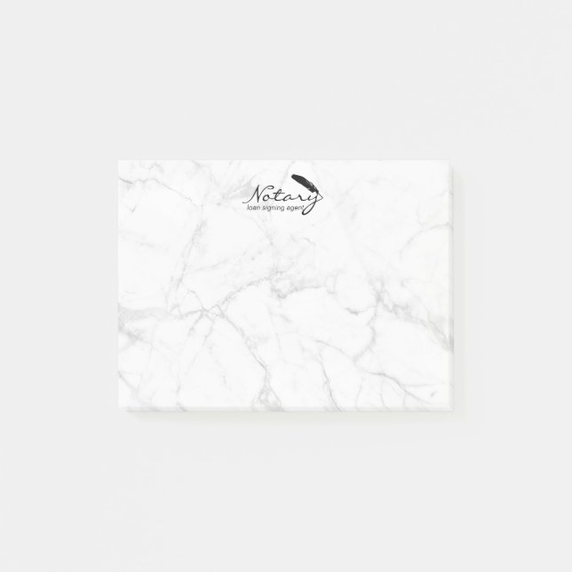 Notas Post-it® Mármol profesional del agente de firma de préstamo (Anverso)
