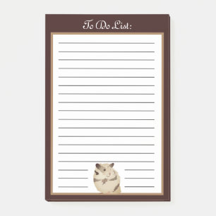 Notas Post-it® Marrón Mascota Hamster to Do List