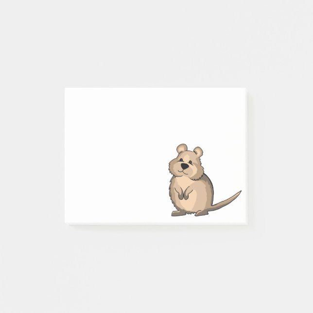 Notas Post-it® Marsupial australiano lindo de Quokka (Anverso)