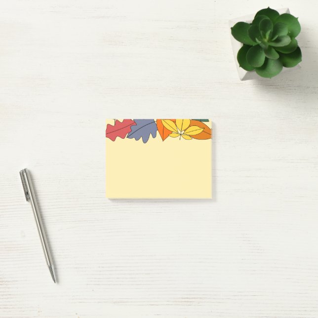Notas Post-it® Más hojas otoñales (Oficina)