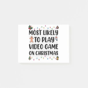 Notas Post-it® Más Probable De Jugar Videojuegos En Navidad Gamin