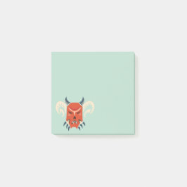 Notas Post-it® Máscara de cuernos malvada del demonio