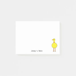 Notas Post-it® Mascota de pájaro amarillo lindo Personalizado ani