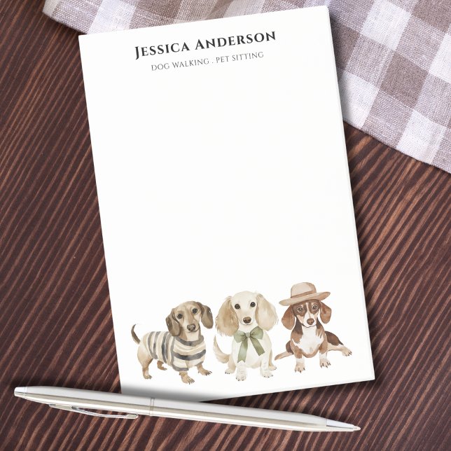 Notas Post-it® Mascota de paseos de perros sentado acuarela (Subido por el creador)