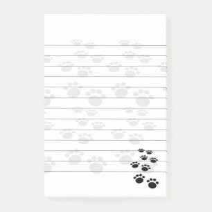 Notas Post-it® Mascota De Personalizado Negro Y Gris Cuidadoso Tr