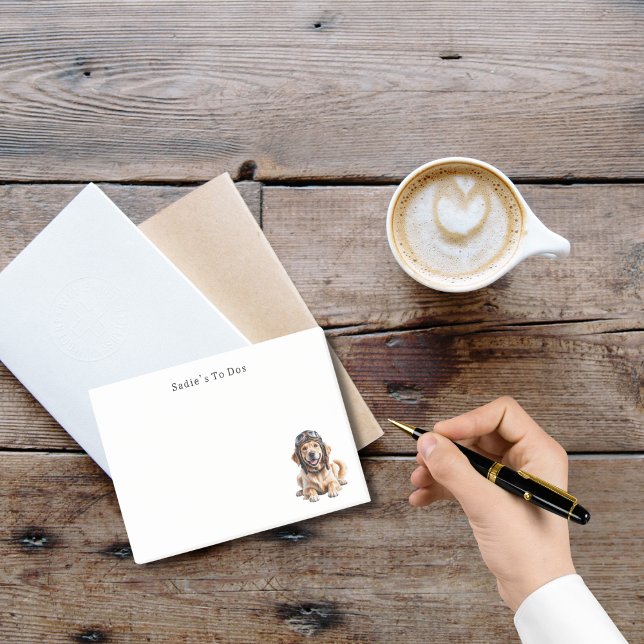 Notas Post-it® Mascota del piloto del perro del Golden Retriever  (Subido por el creador)