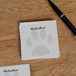 Notas Post-it® Mascota personalizado Paw Imprimir Gris Post it No