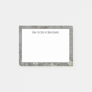 Notas Post-it® Masculino gris del mármol del granito