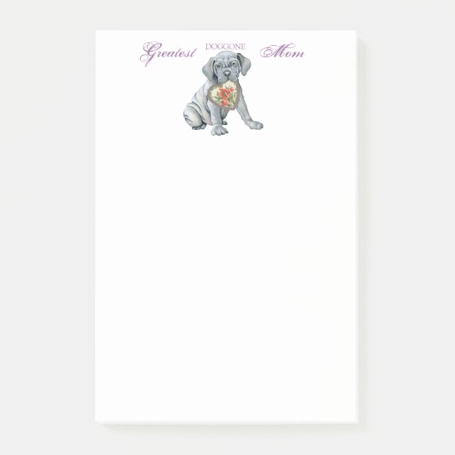 Notas Post-it® Mastino Heart Mom Post-it Notes (Anverso)