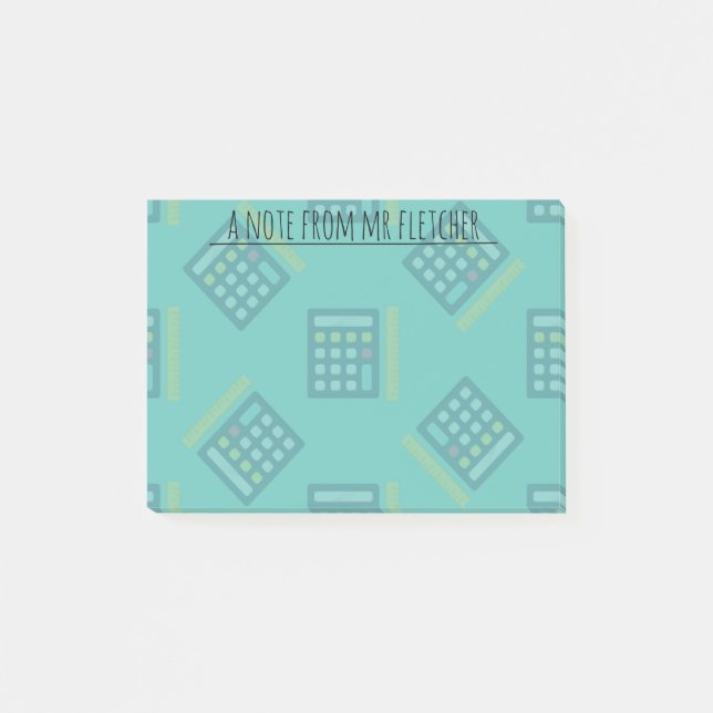 Notas Post-it® Matemática de calculadoras personalizadas (Anverso)