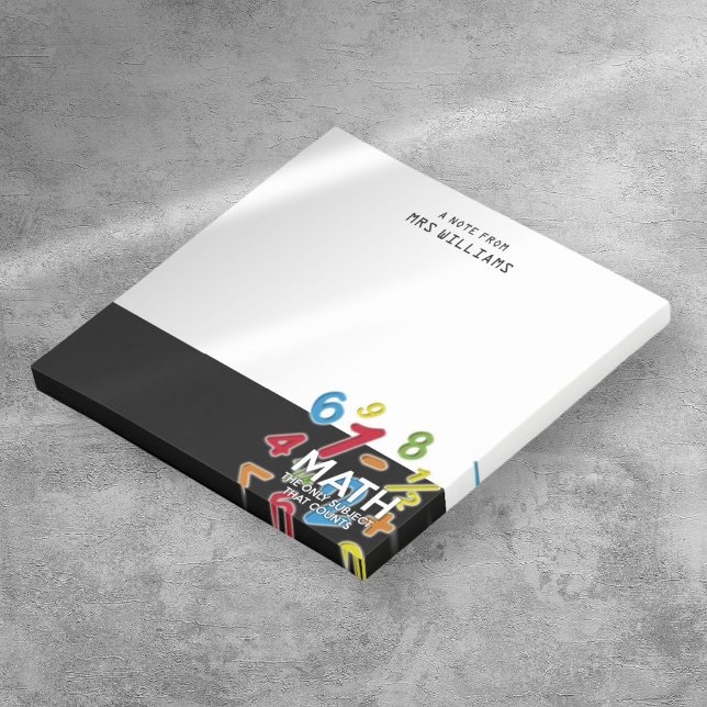 Notas Post-it® Matemáticas: El único sujeto que cuenta una cita d (Math The Only Subject That Counts Fun Quote Post-it Notes)