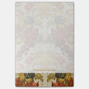 Notas Post-it® Materia textil con un estampado de flores de